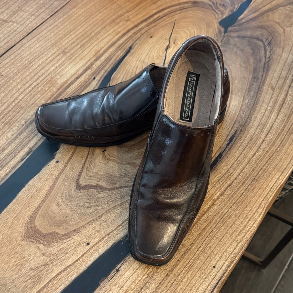 Stacy Adams Dark Brown Leather Loafers